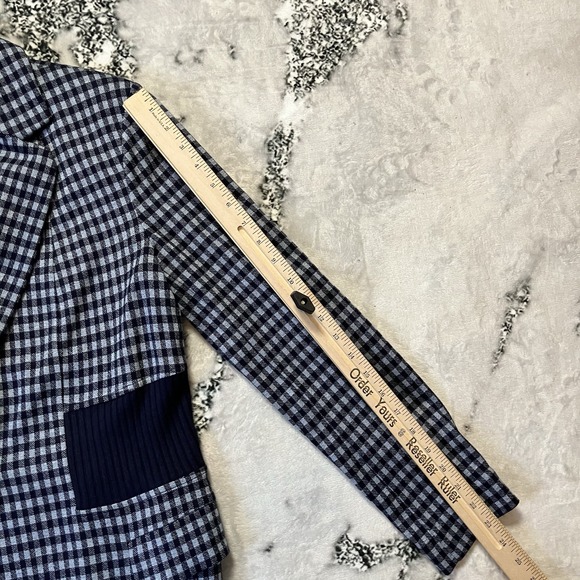 Cabi Blazer Womens Size M‎ Blue The Explorer Checkup Heritage Plaid Jacket - Picture 2 of 8